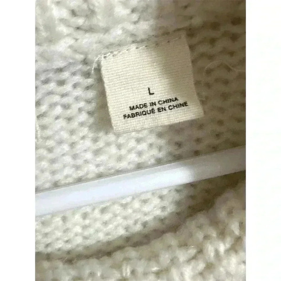 Anthropologie Knit Wool Alpaca Nylon Womens Sweater L Mock Neck - Picture 7 of 11